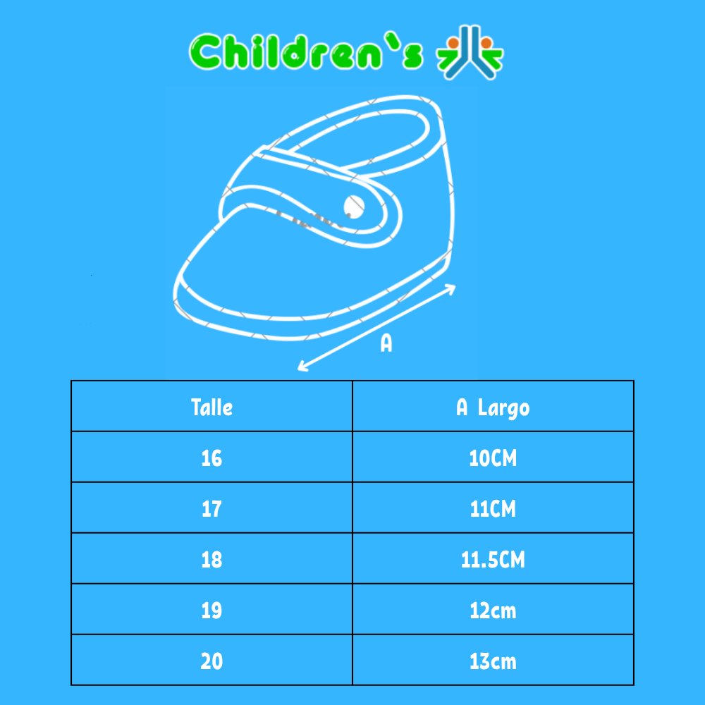 Guia de talles Bota  Gamuza  Doble Velcro