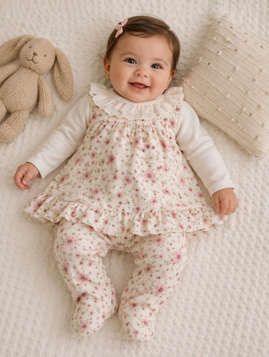 Vestido Body Manga Larga Osito con Pie