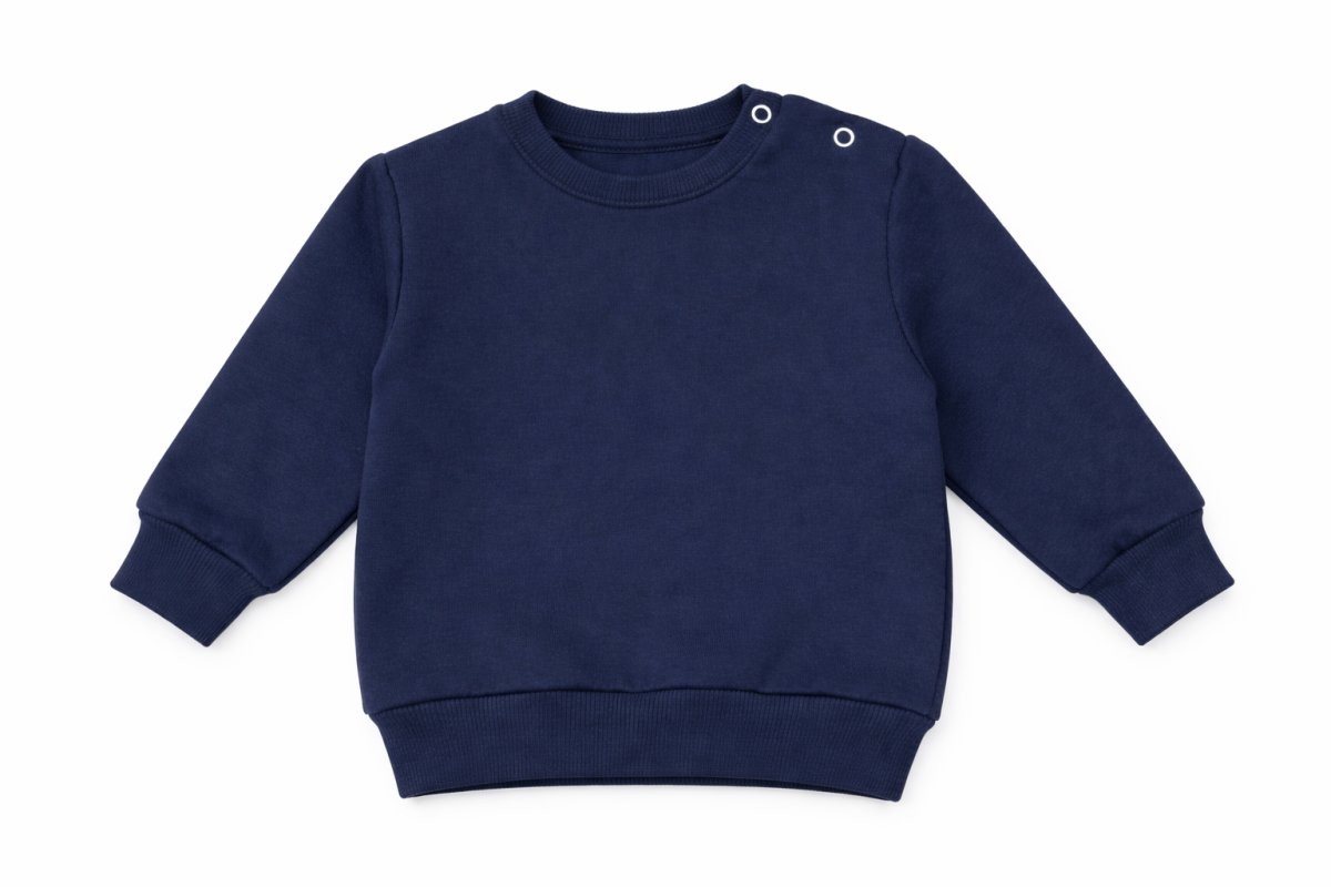 Buzo de Algodon Frizado Colegial Cuello Redondo