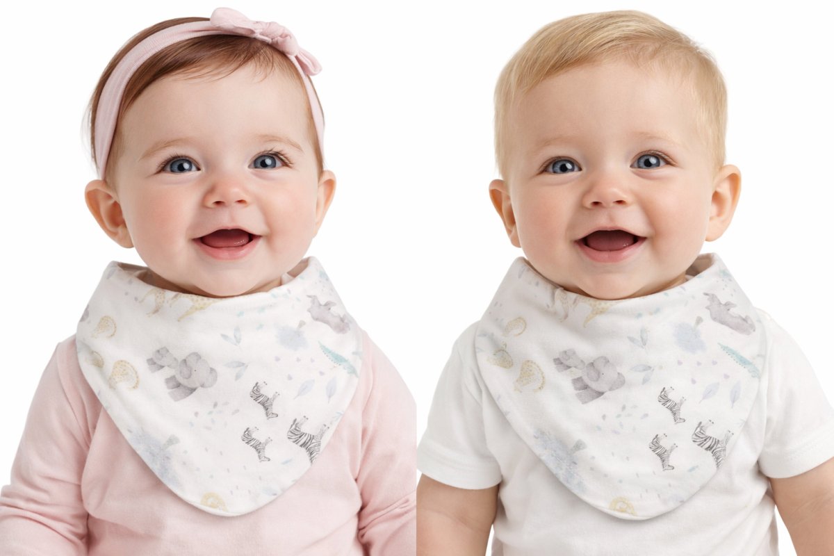 Babero Bandana Estampado con Broche