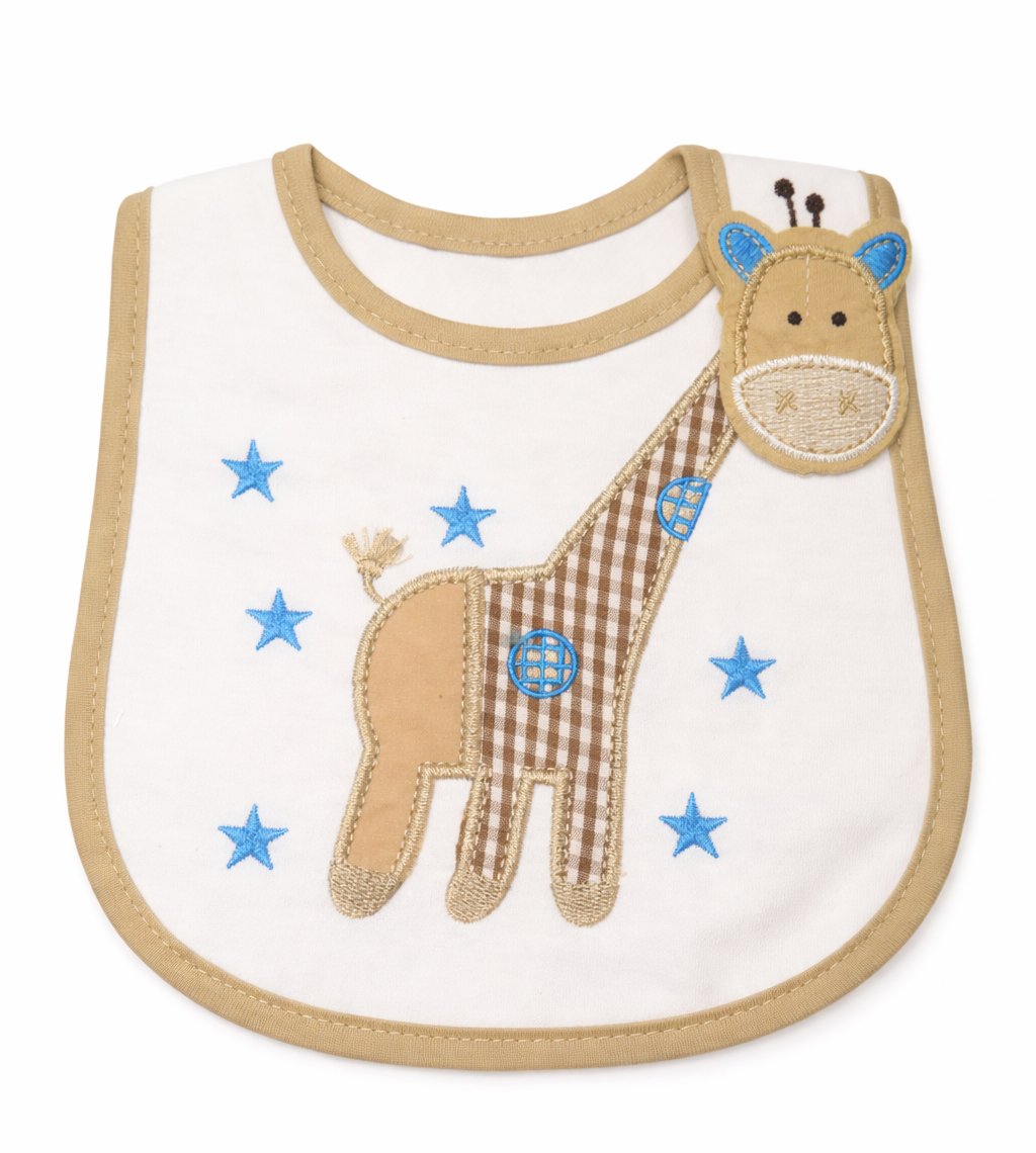 Babero de Algodon Bordados con impermeable entre telas- Diferentes Bordados