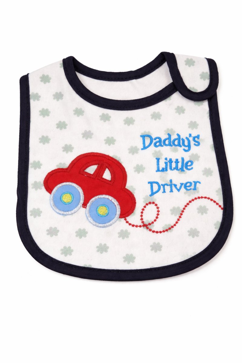 Babero de Algodon Bordados con impermeable entre telas- Diferentes Bordados