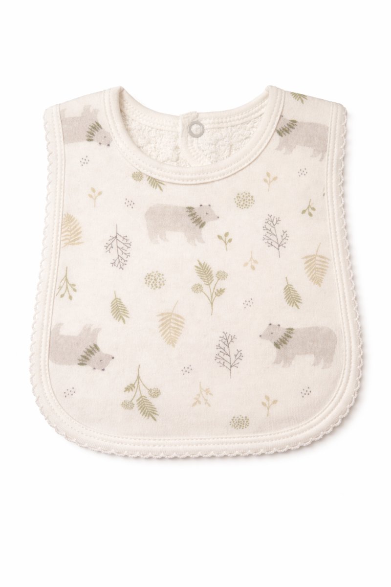 Babero de Algodon Y Toalla Picot Estampado