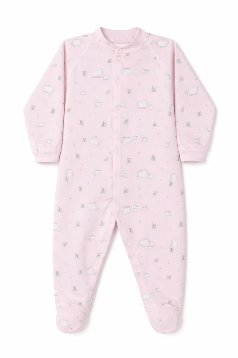 Enterito Manga larga con pie estampado ovejitas