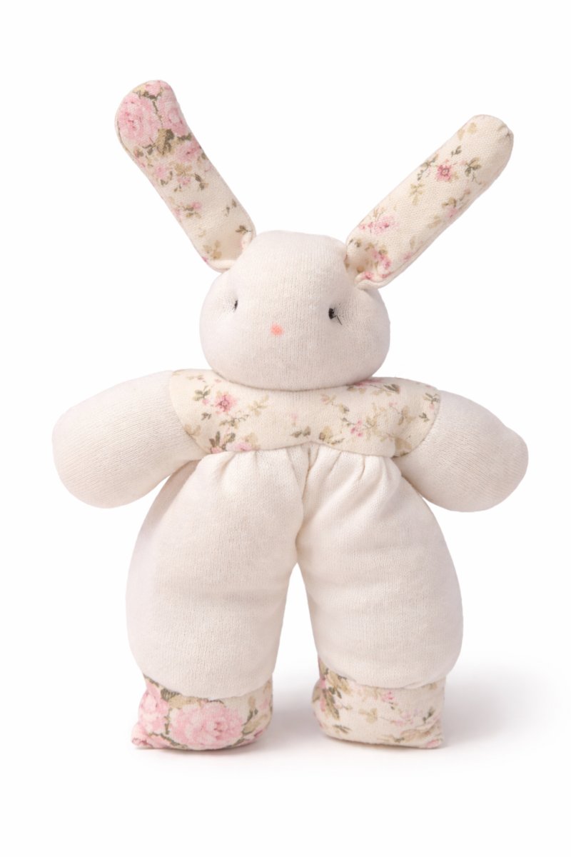 Sonajero Conejo De Tela Blanco/Estampado