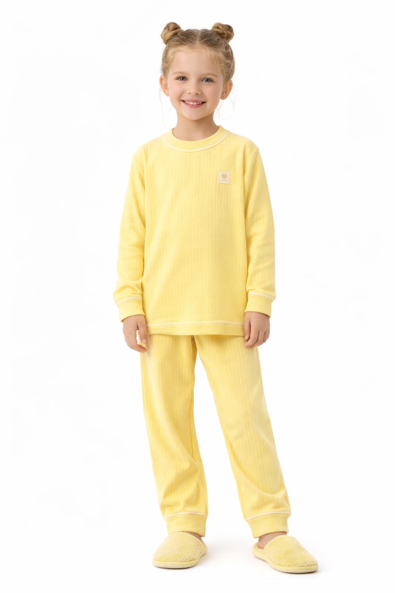 Pijama Invierno Remera Manga Larga y Pantalon Liso