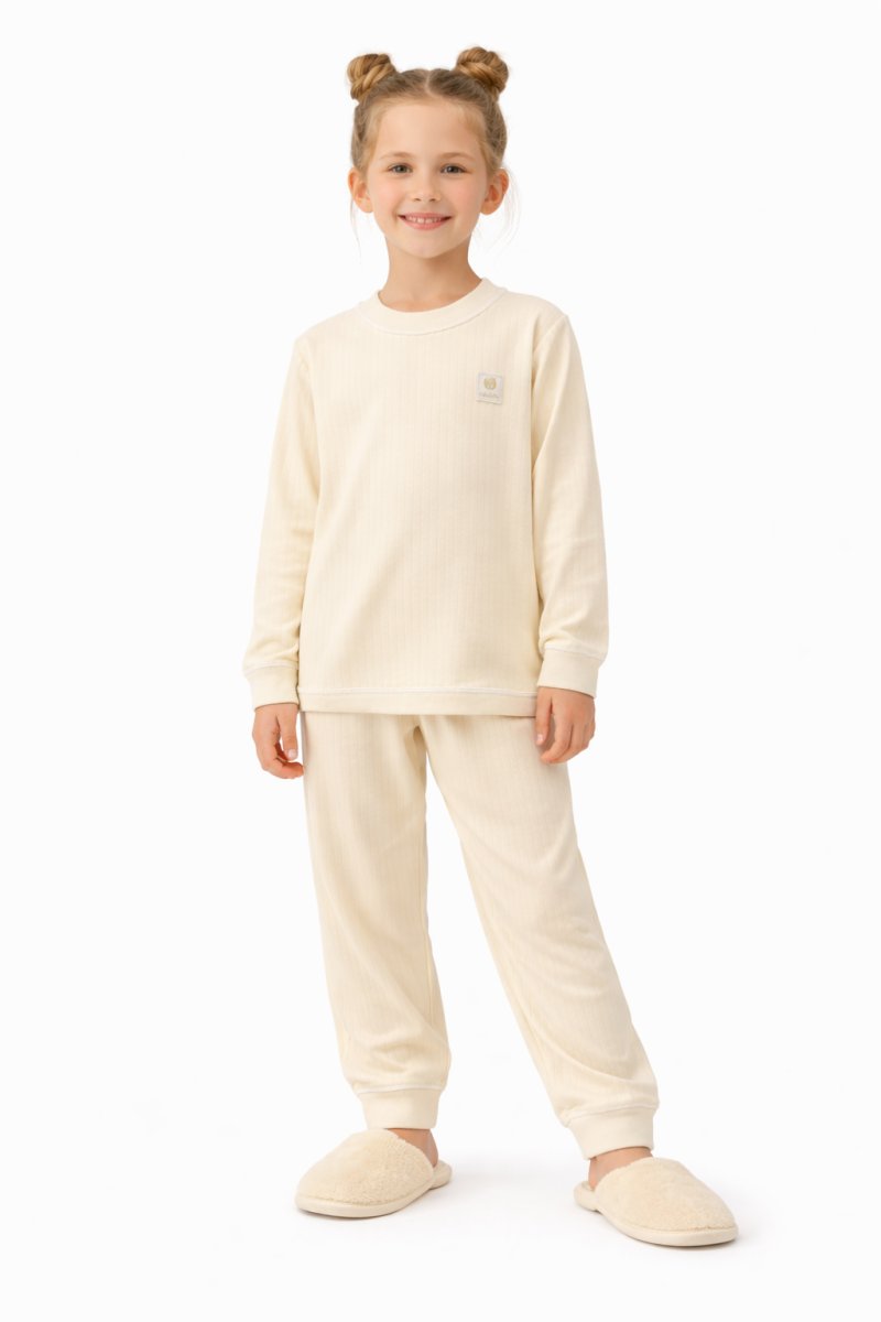 Pijama Invierno Remera Manga Larga y Pantalon Liso