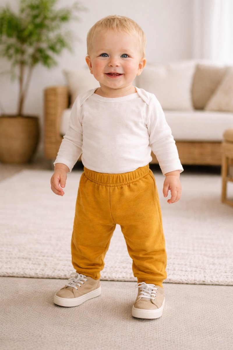 Pantalon  de Jogging  Frizado Con Puño Bebe