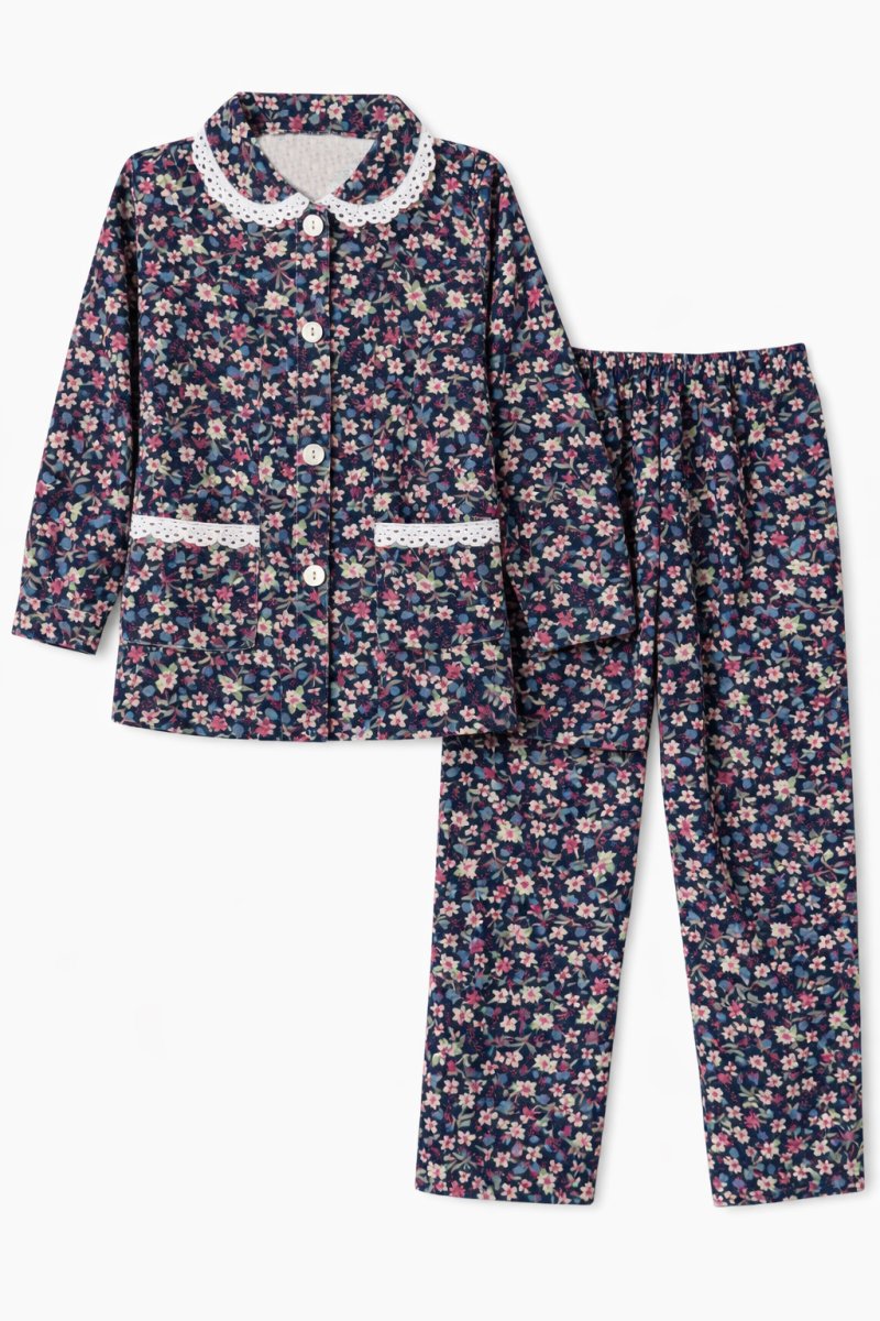 Pijamas Viyela Cuello Brodery Boton