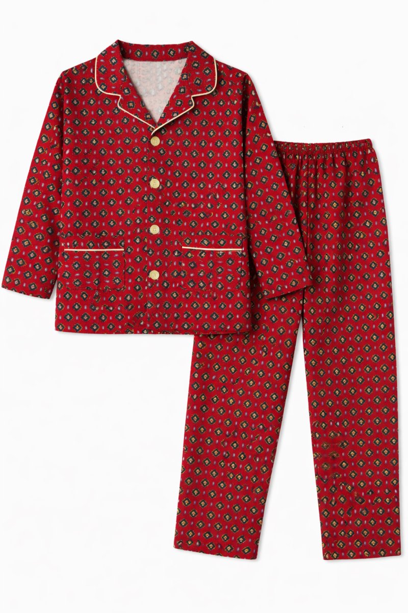 Pijama Viyela de Invierno C /Boton Estampado