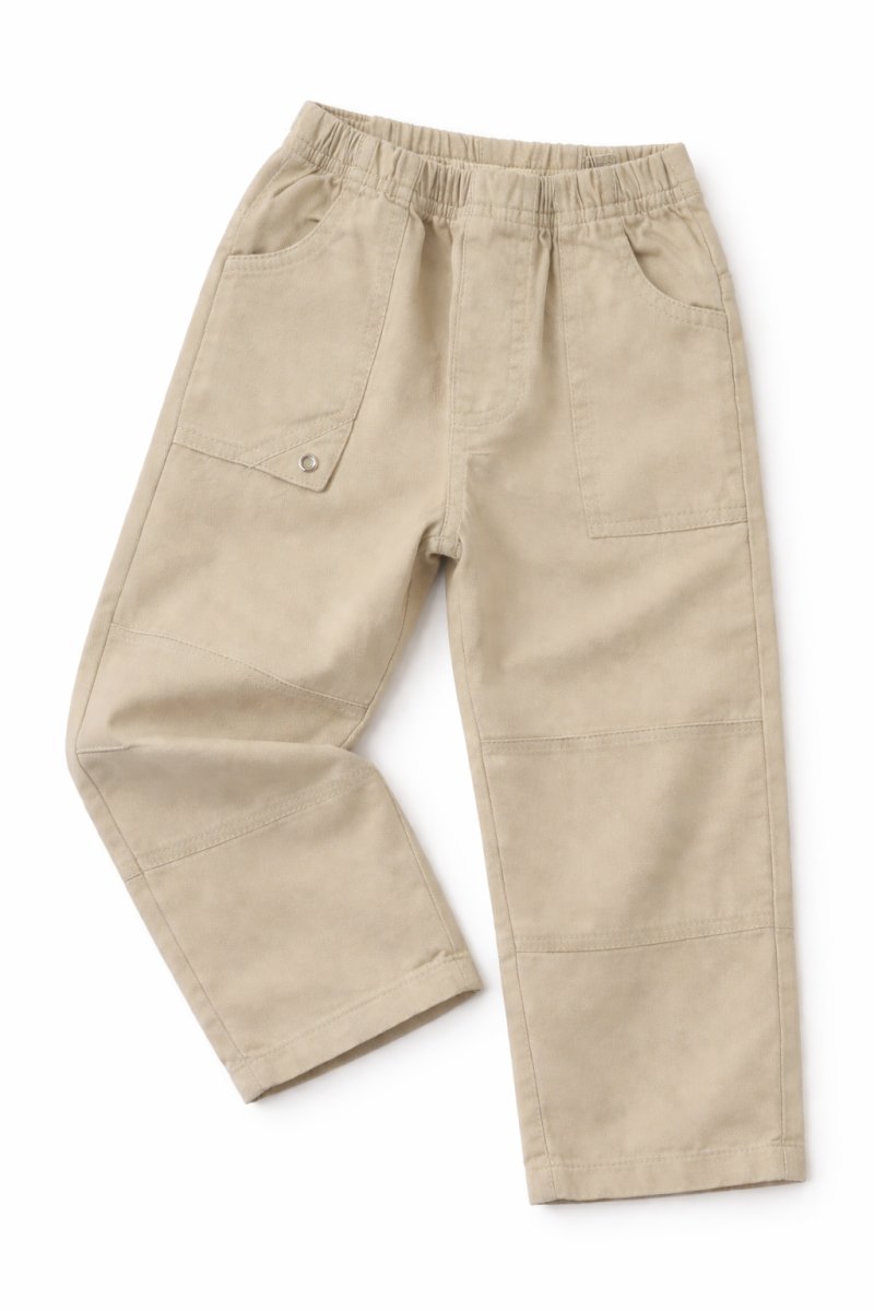 Pantalon de Microfibra Forrado con Cintura Elastizada