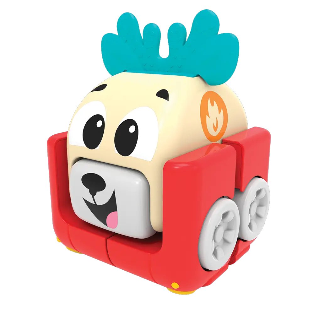 Vehiculo TransformMates: Bravy Fawn - Camión de Bomberos Con Luz Y Sonido