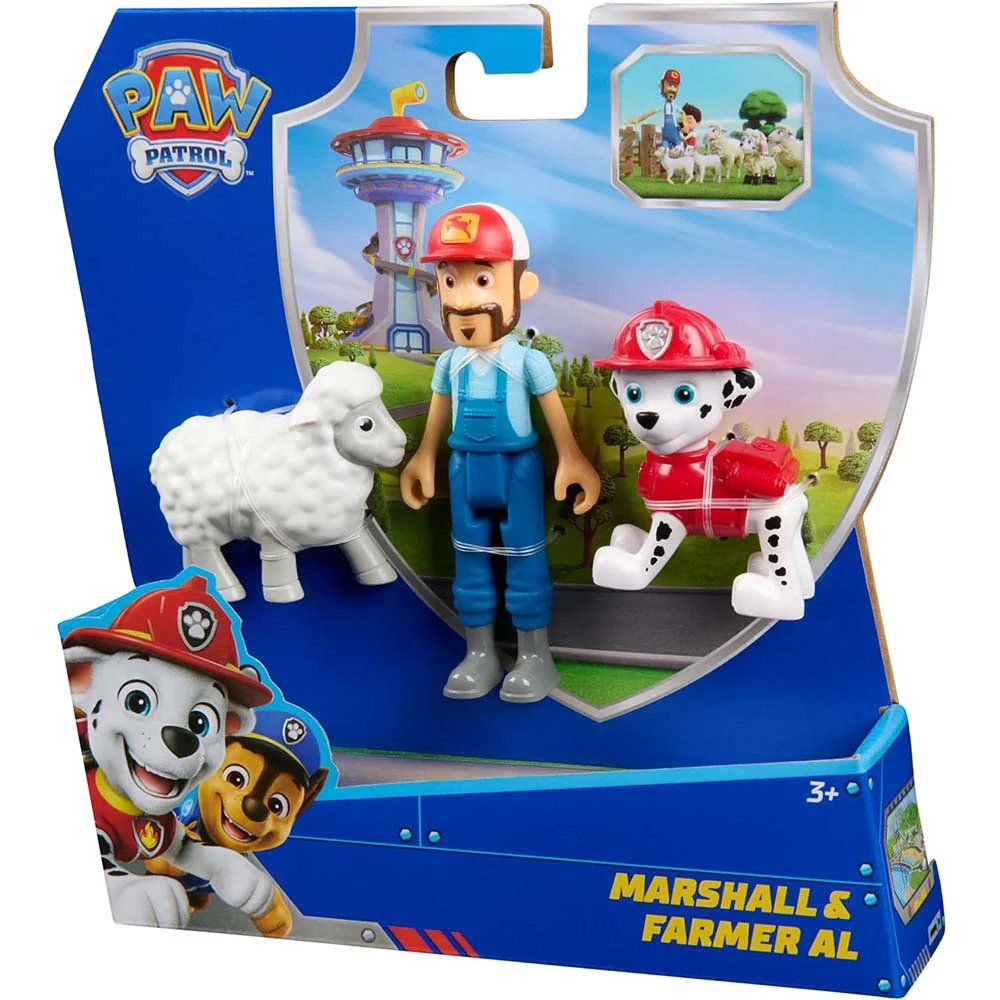 Set De Figuras Paw Patrol - Marshall & Farmer Al