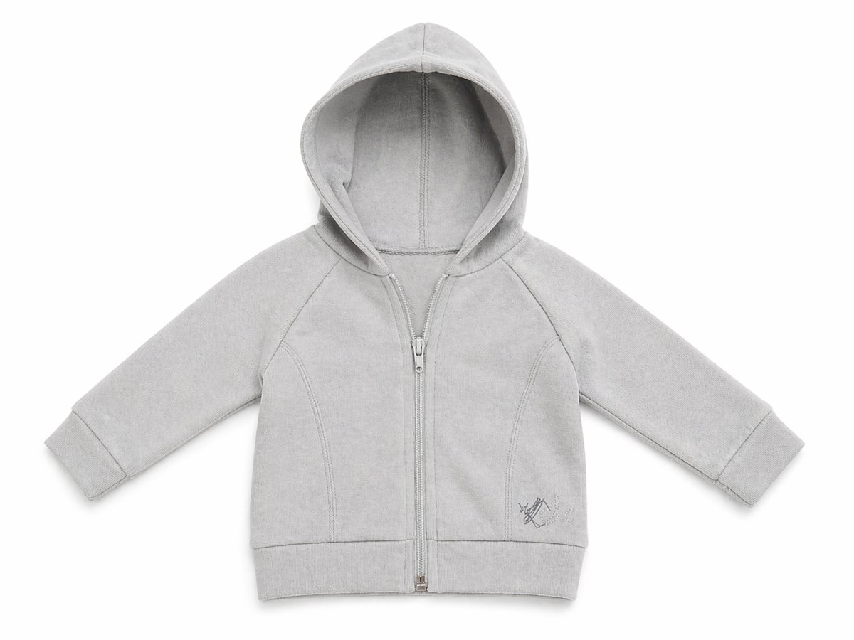 Campera de Algodon Frizado con Capucha Liso