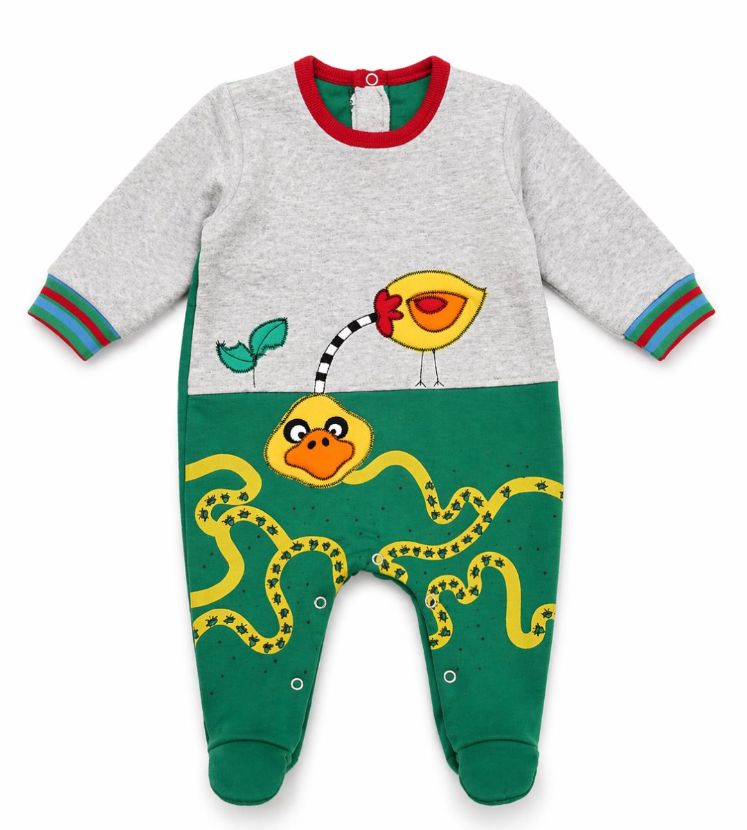 Armando Lio Enterito algodon bordado pajarito hormigas