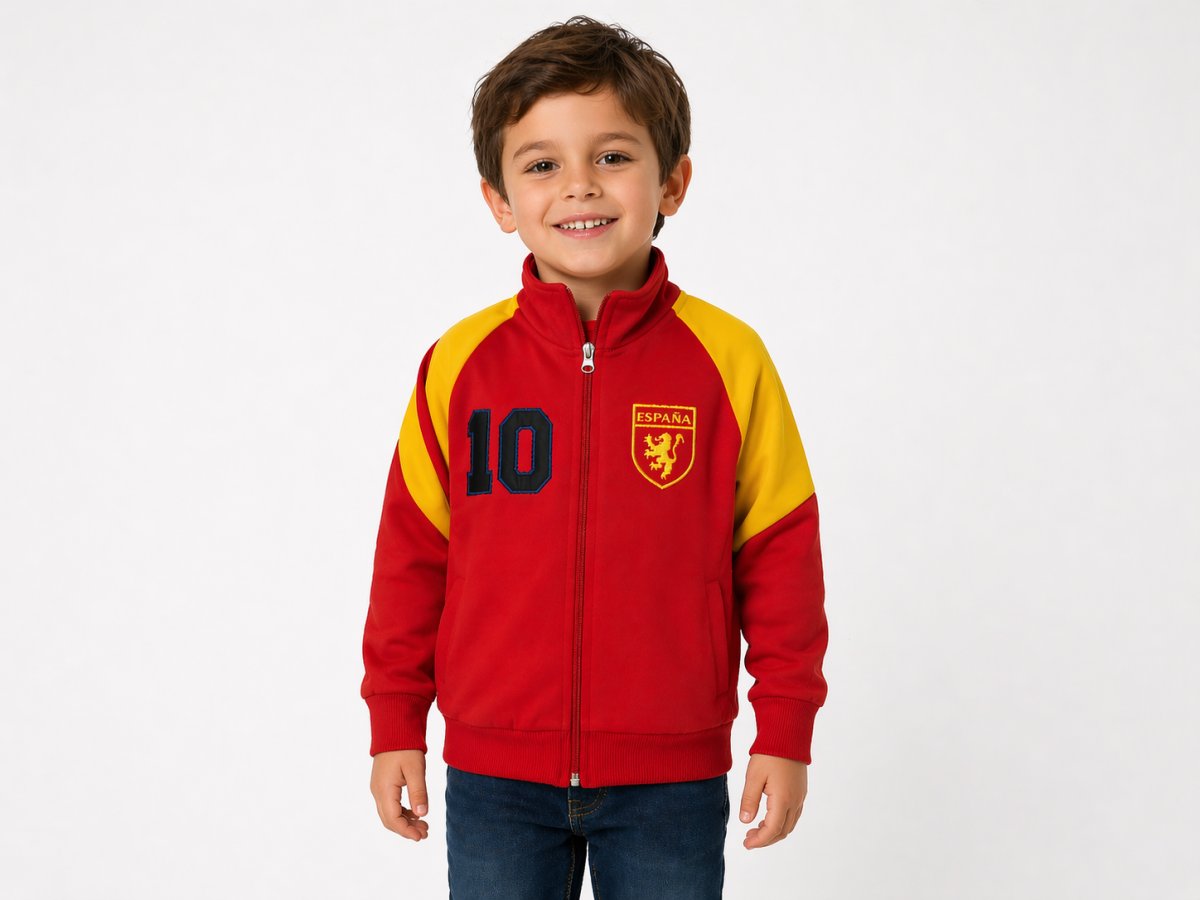Campera de Acetato Frizado Bordado Escudo España