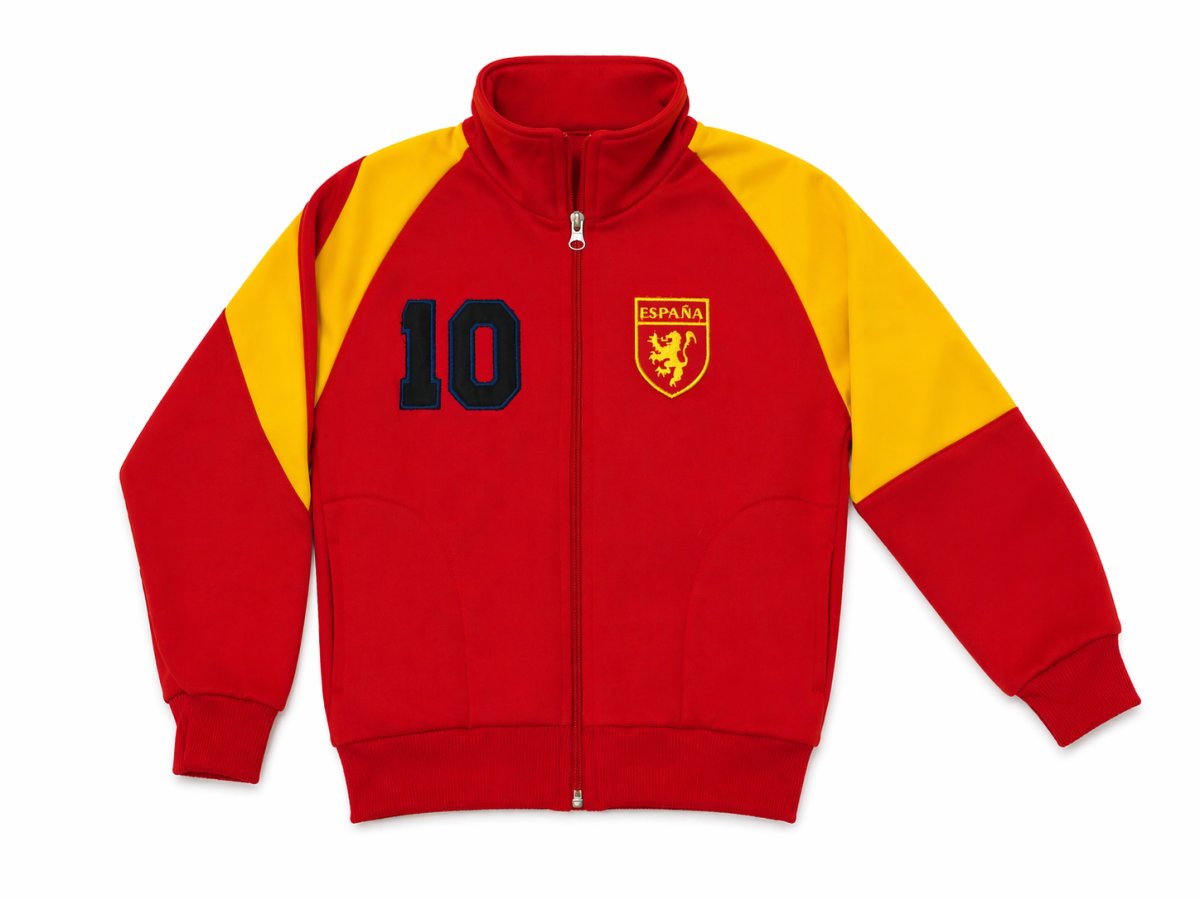 Campera de Acetato Frizado Bordado Escudo España