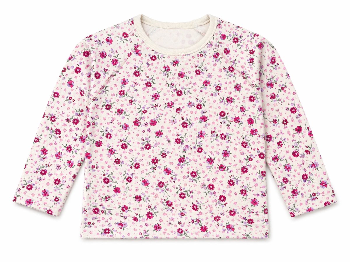 Buzo Con Friza Frizado Estampado con Florcitas