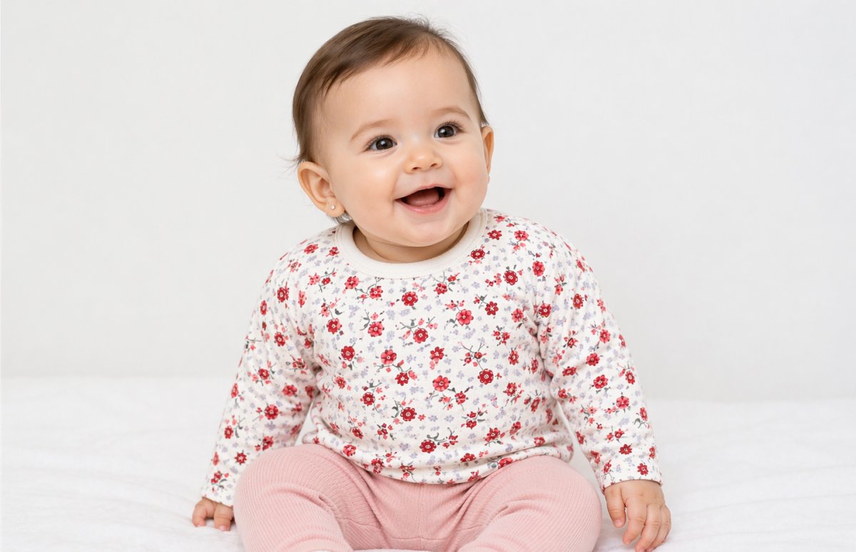 Buzo Con Friza Frizado Estampado con Florcitas