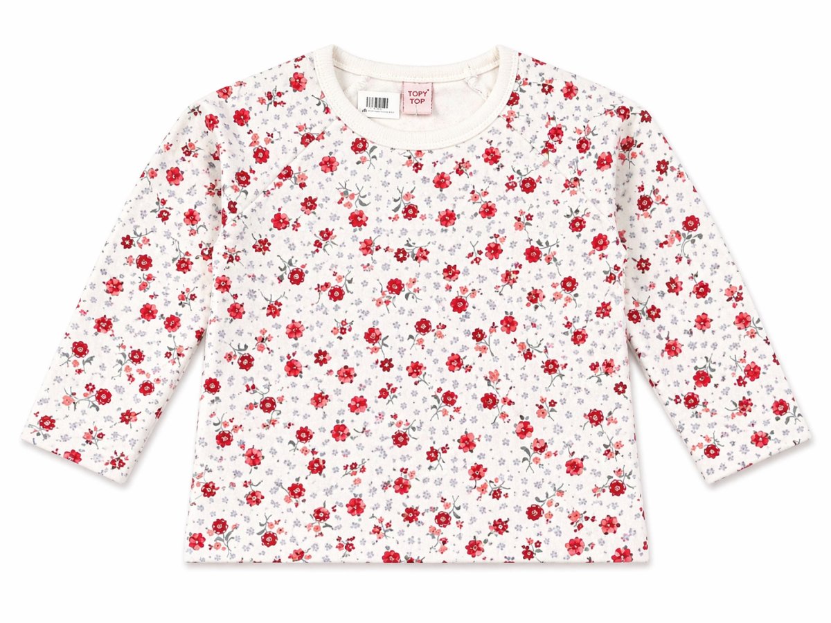 Buzo Con Friza Frizado Estampado con Florcitas