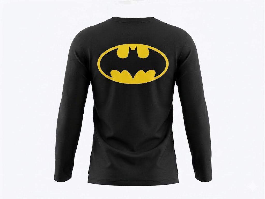 Remera Personaje Manga Larga Batman Capa Integrada