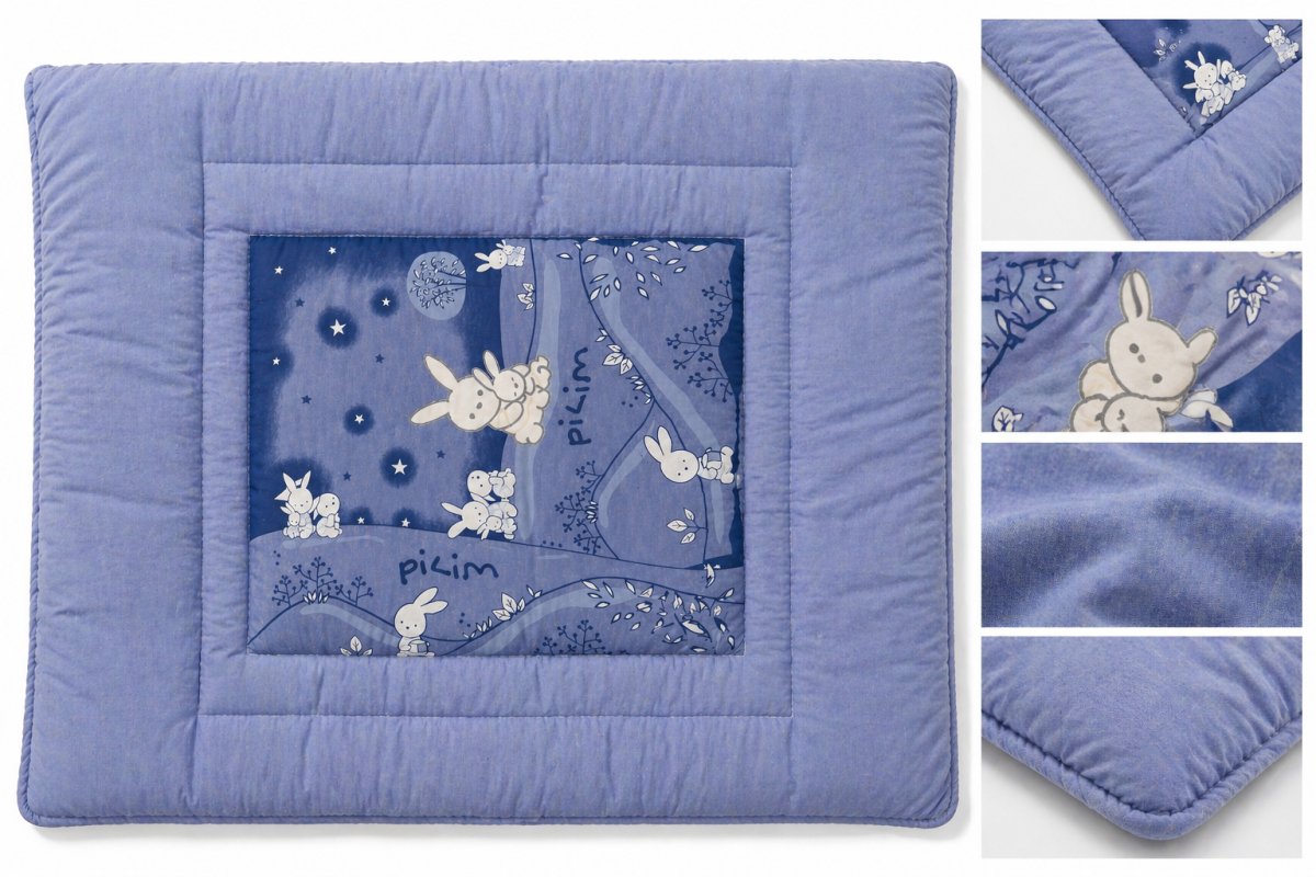 Acolchado Cuna Funcional Simil Jean Bordado