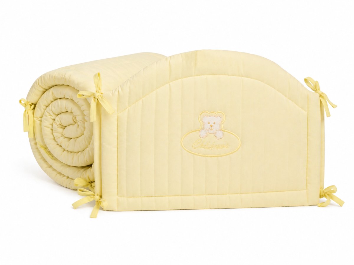 Acolchado Cuna C/Chichonera Cabezal  Bordado Reversible Gross