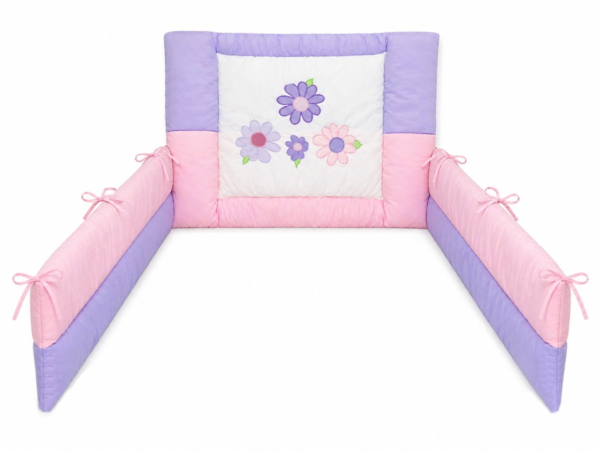 Acolchado Funcional Reversible Bordado Chichoneras C/ cabezal Almohadon
