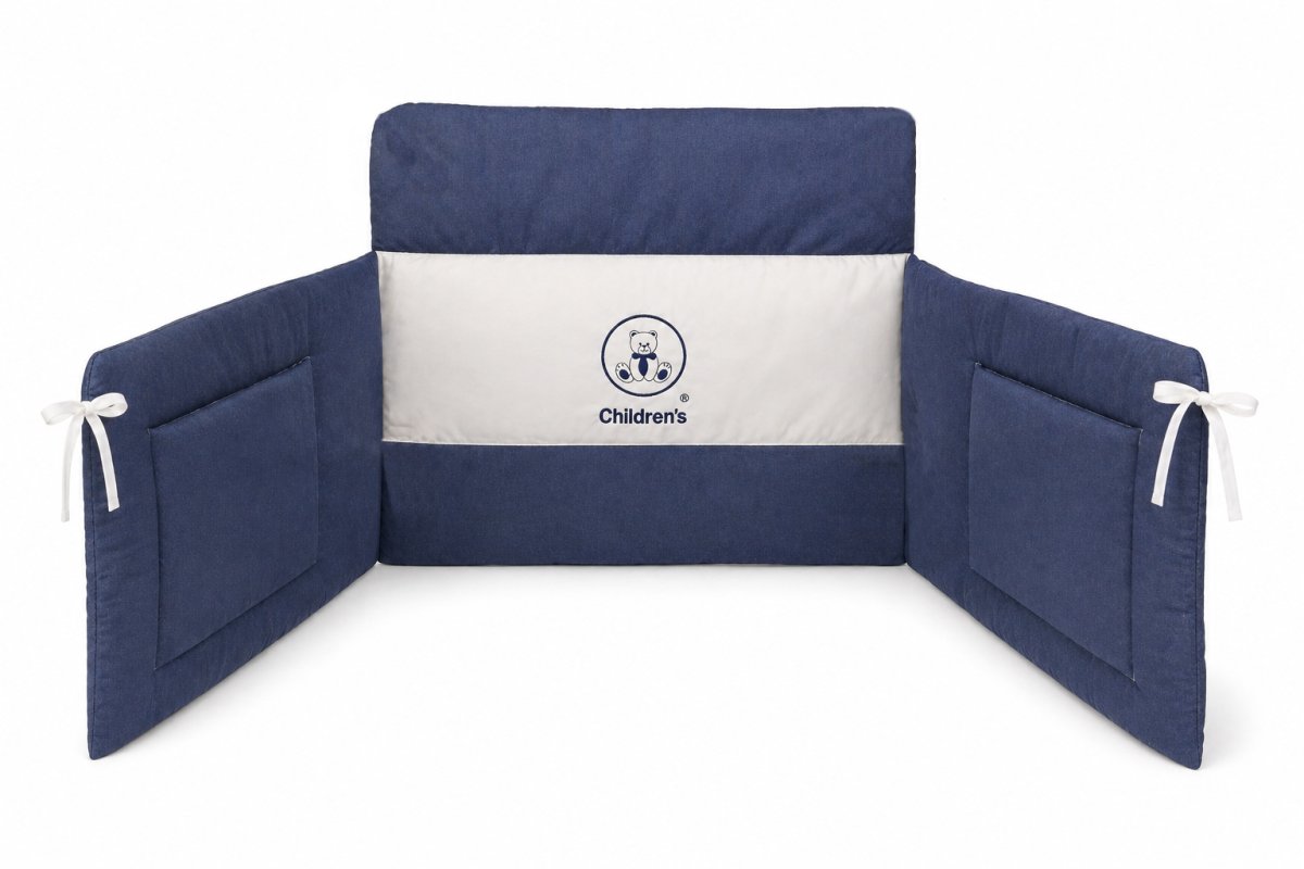 Acolchado Oxford Pique Premium Cuna Chichonera Cabezal Bordado