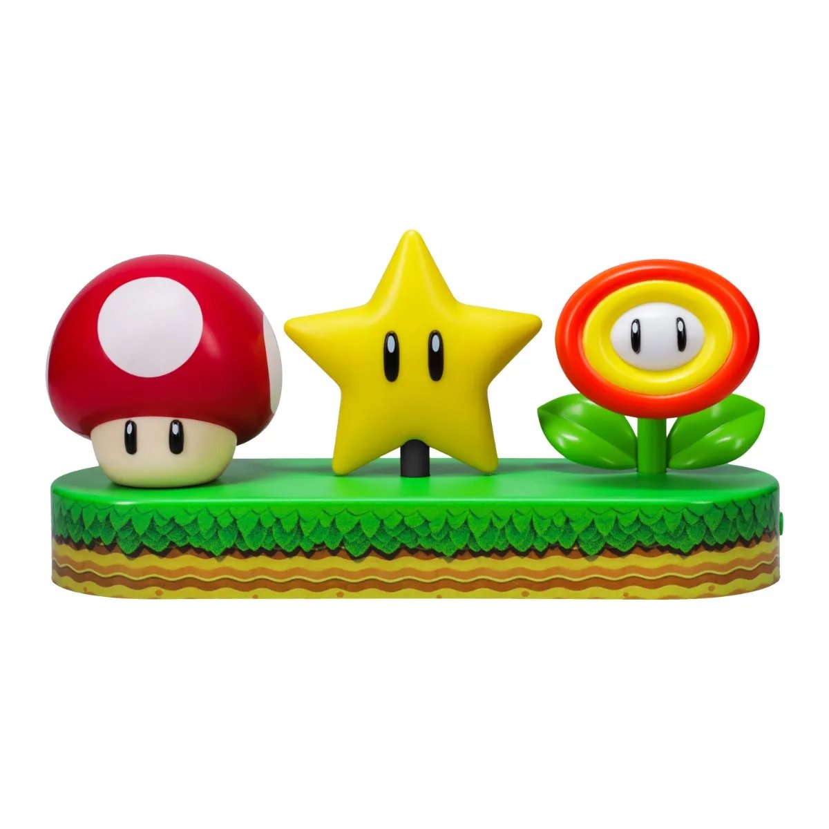 Lampara Super Mario Bros. Icons Light - Champiñón, Estrella Y Flor
