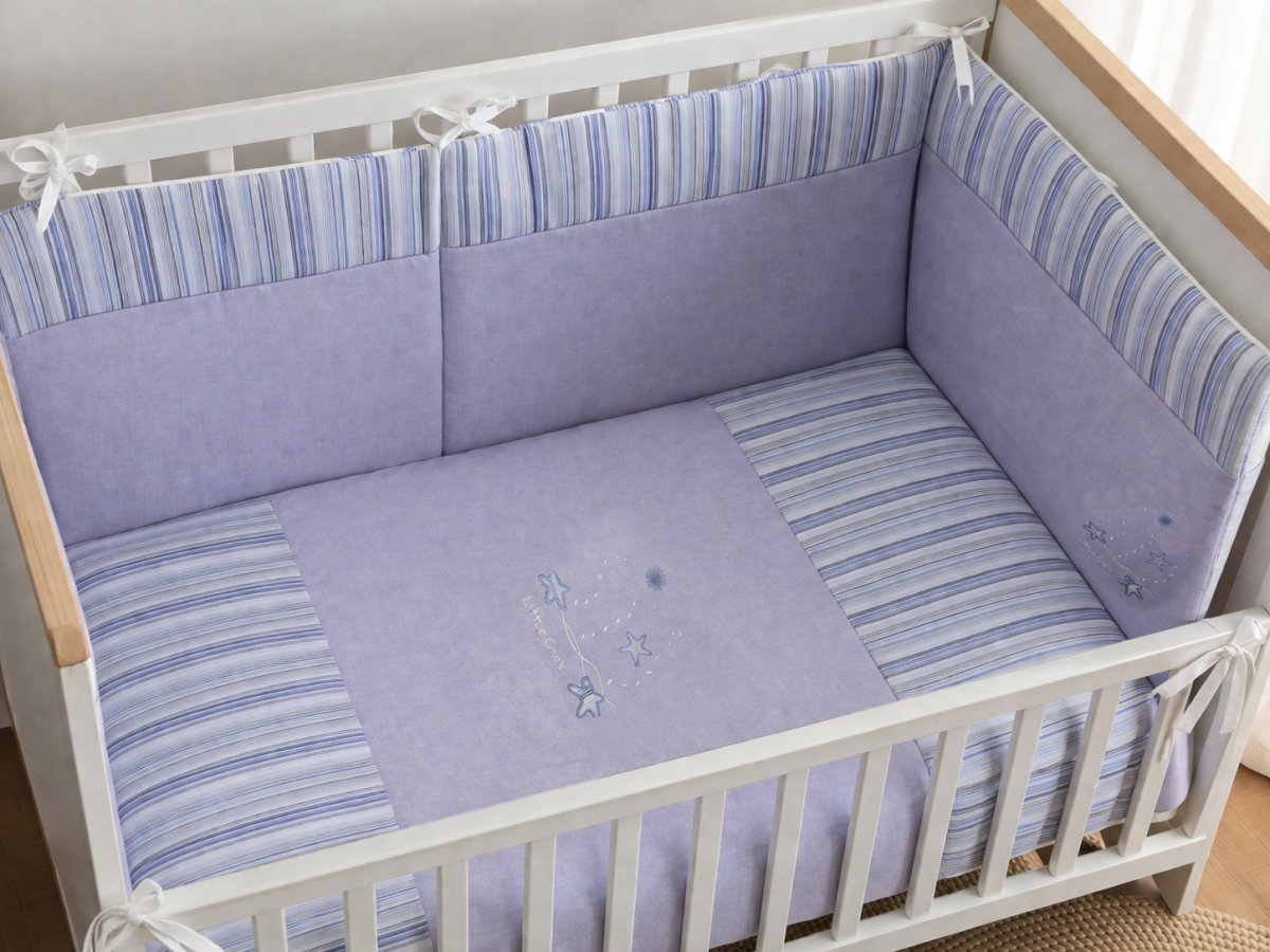Acolchado  Chichonera  Cuna Funcional Tela Oxford Bordadas