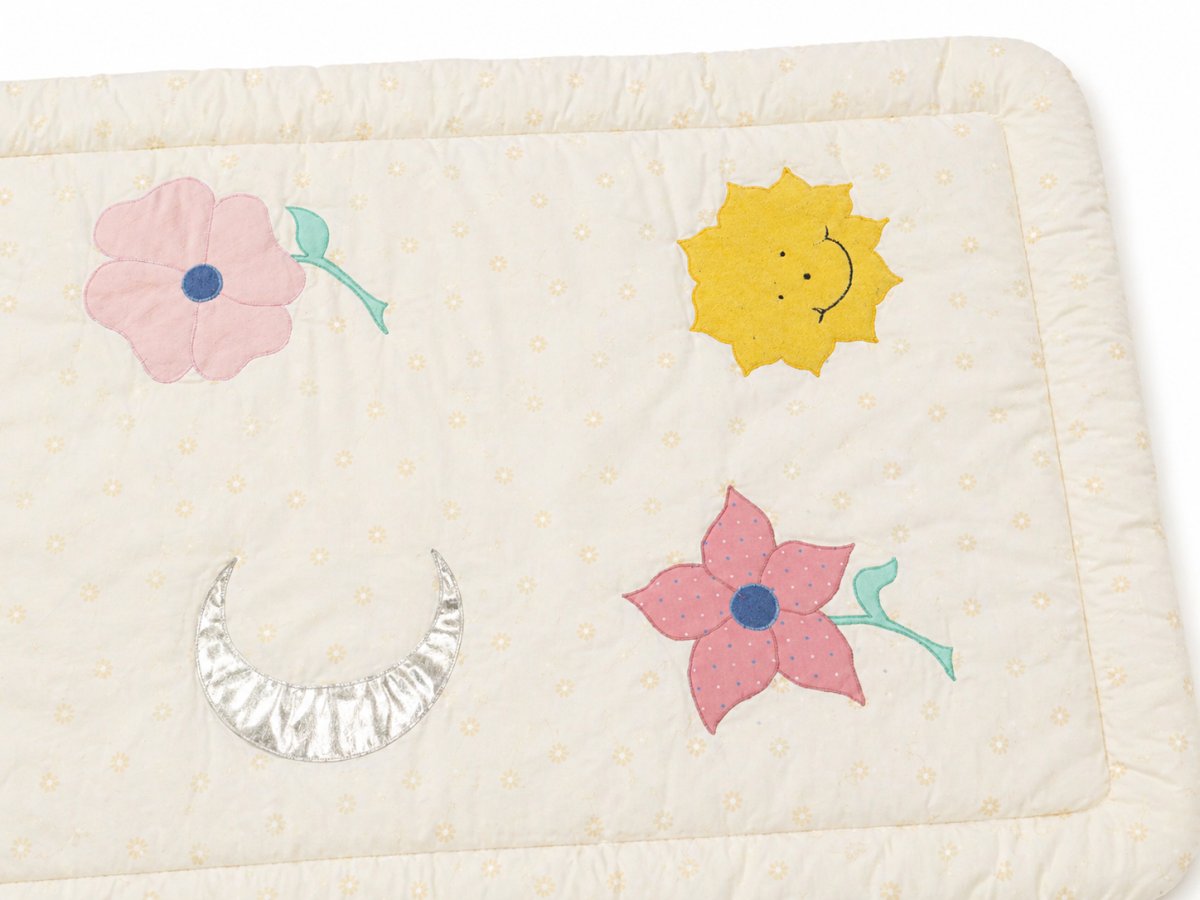Acolchado Cuna Funcional Estampado Sol - Luna - Flor