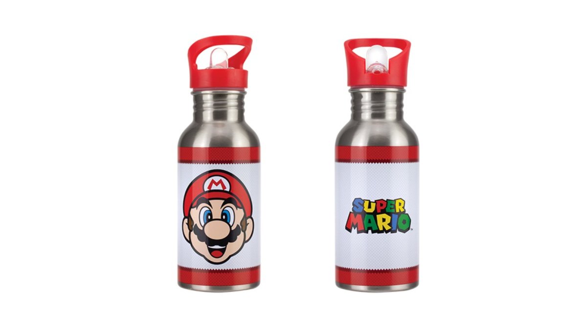 Botella De Acero Inoxidable De Super Mario - 500 Ml