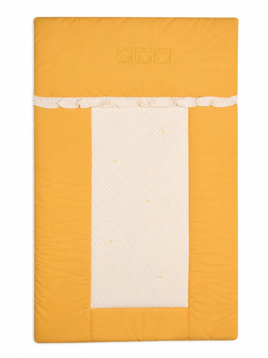 Acolchado Chichonera c/Cabezal Cuna Funcional Reversible 5 Piezas