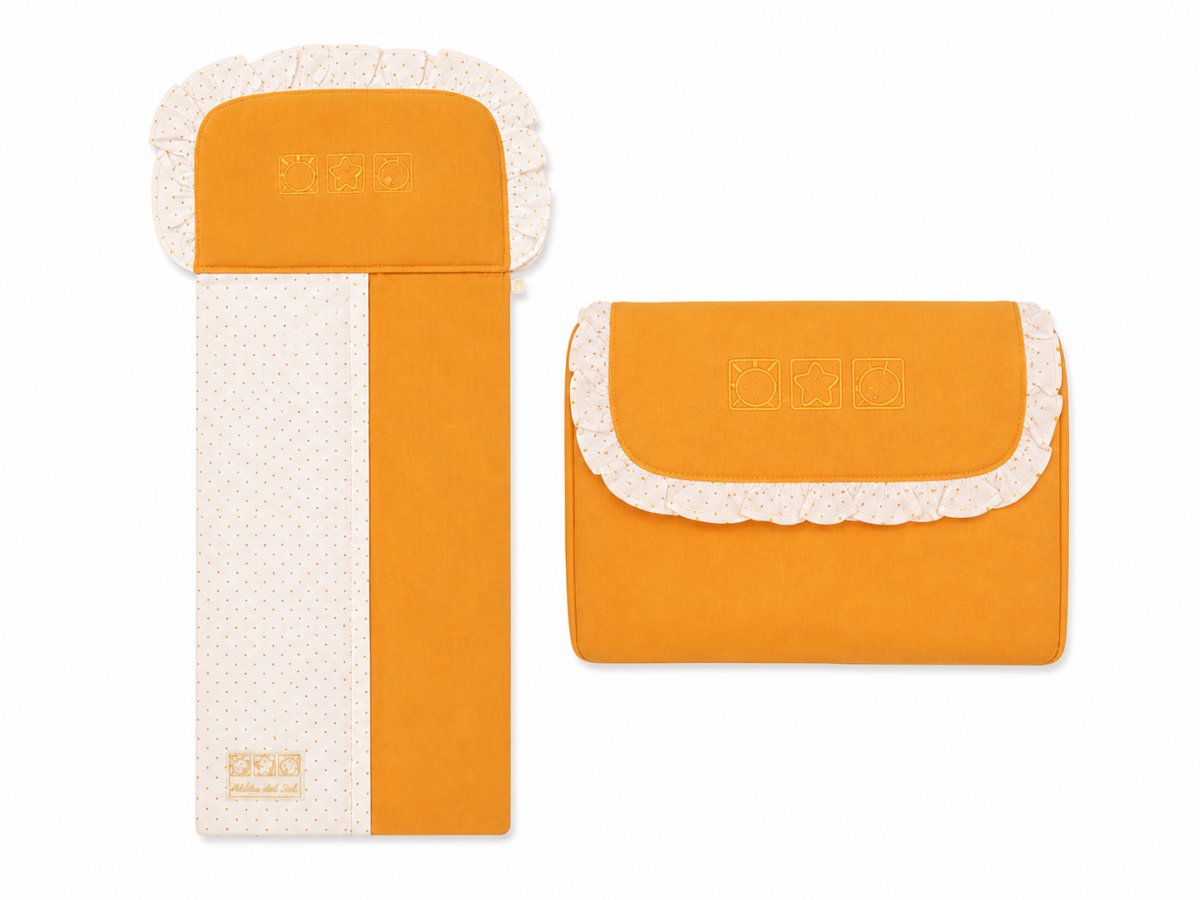 Acolchado Chichonera c/Cabezal Cuna Funcional Reversible 5 Piezas