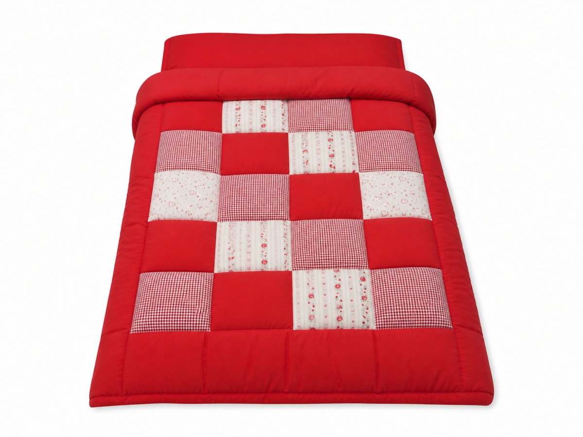 Acolchado Cuna Funcional C/ Chichonera  Patchwork Reversible
