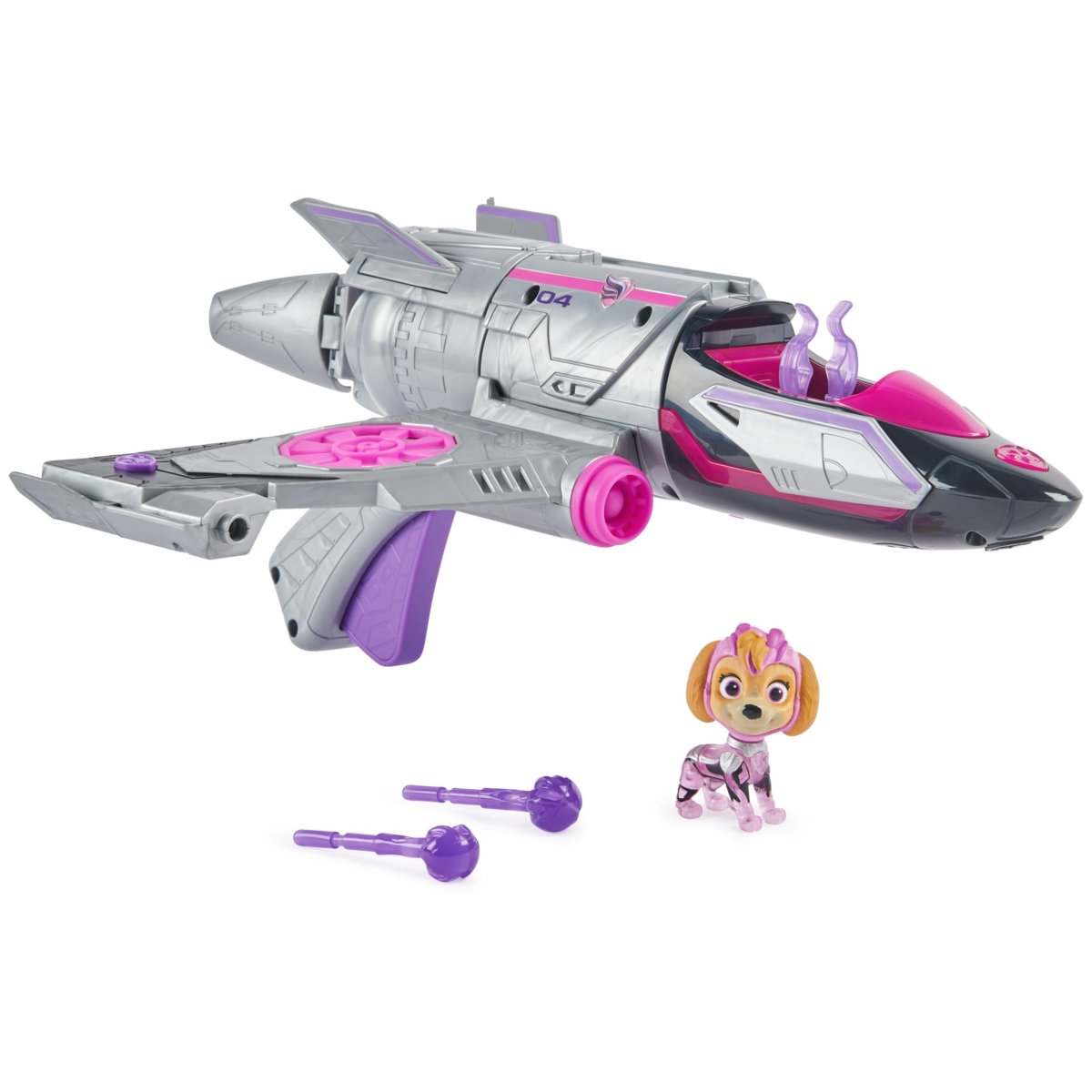 Paw Patrol: The Mighty Movie - Skye Mighty Movie Jet - Avion Skye - Luz Y Sonido