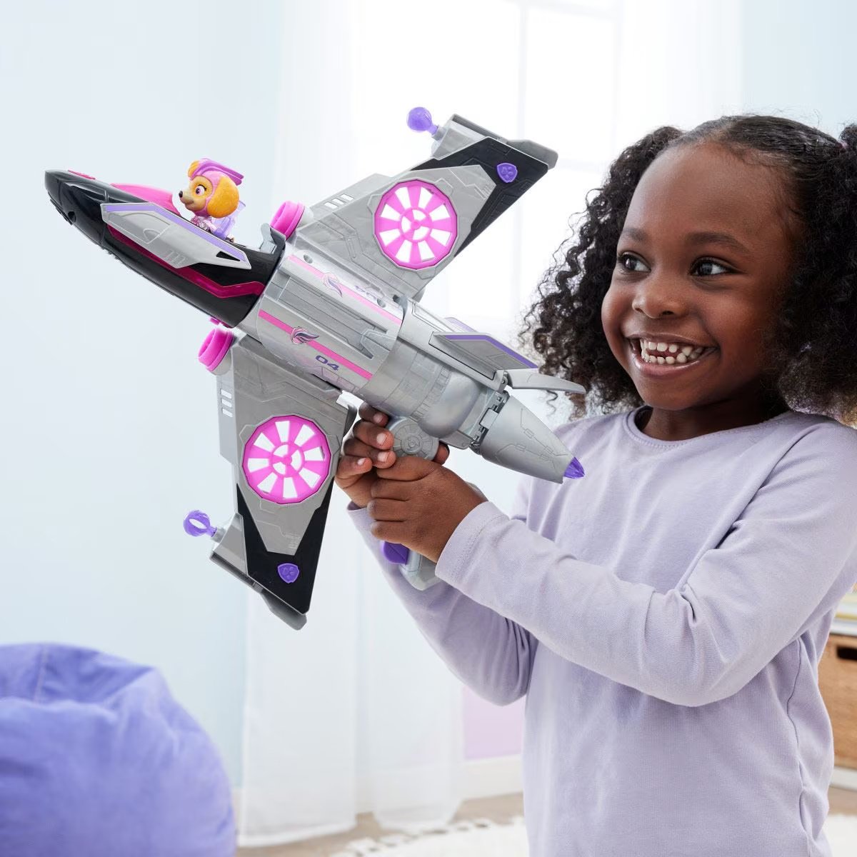 Paw Patrol: The Mighty Movie - Skye Mighty Movie Jet - Avion Skye - Luz Y Sonido