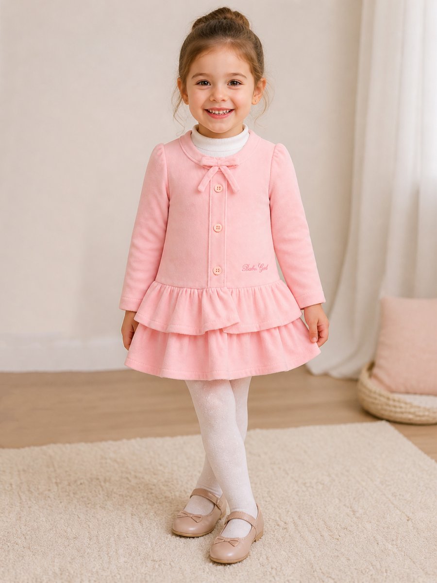 Vestido Manga Larga Plush Bolado
