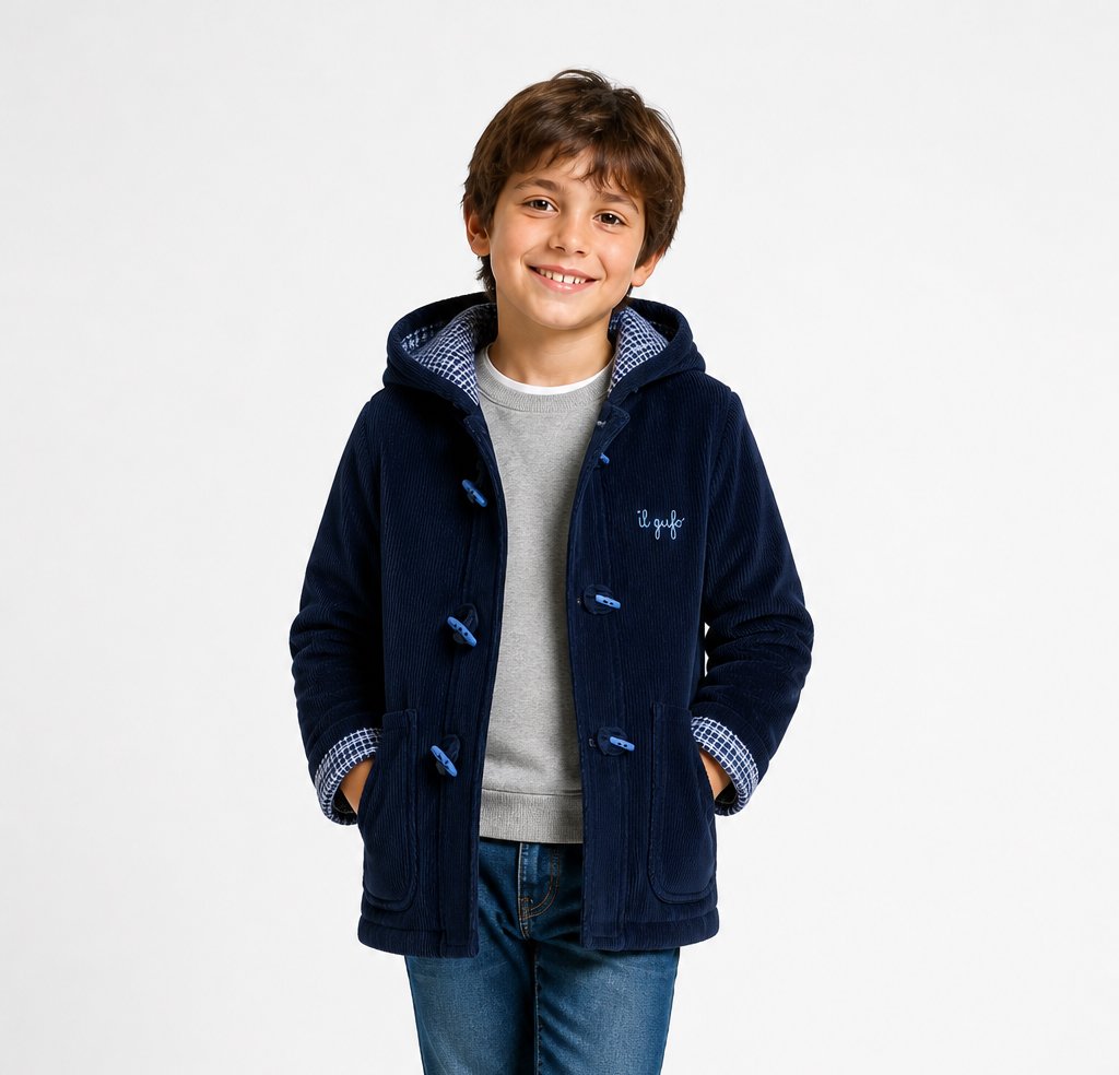 Campera de Corderoy con Capucha Desmontable