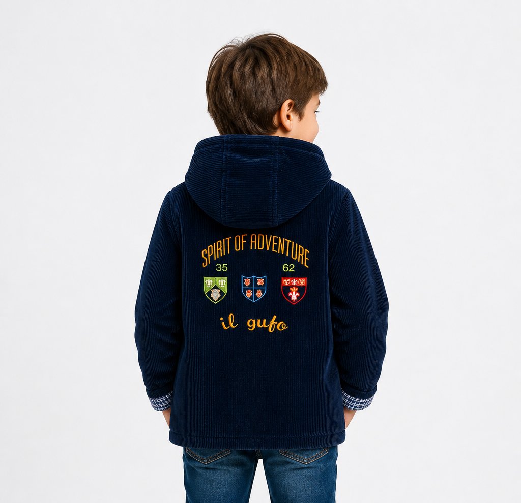 Campera de Corderoy con Capucha Desmontable
