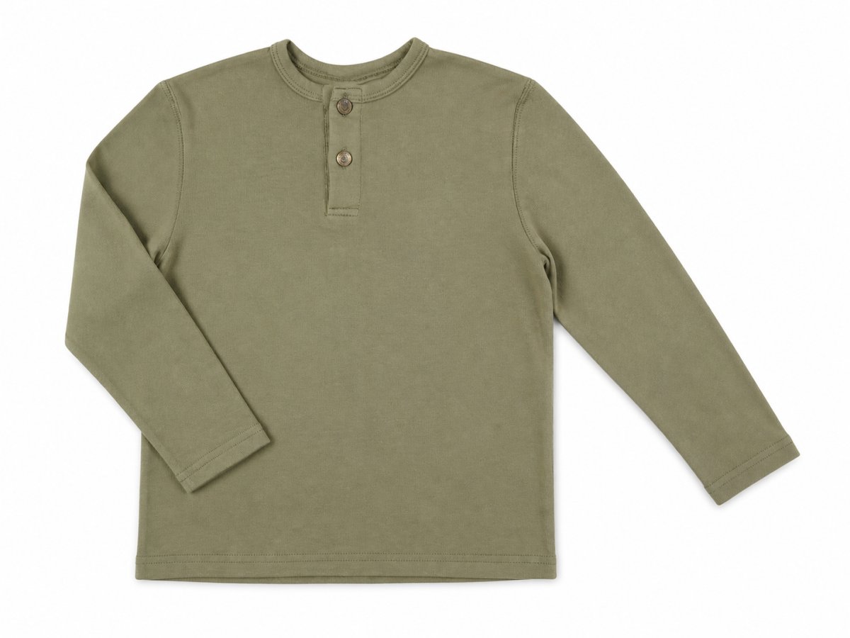 Remera Algodón Lisa con Boton
