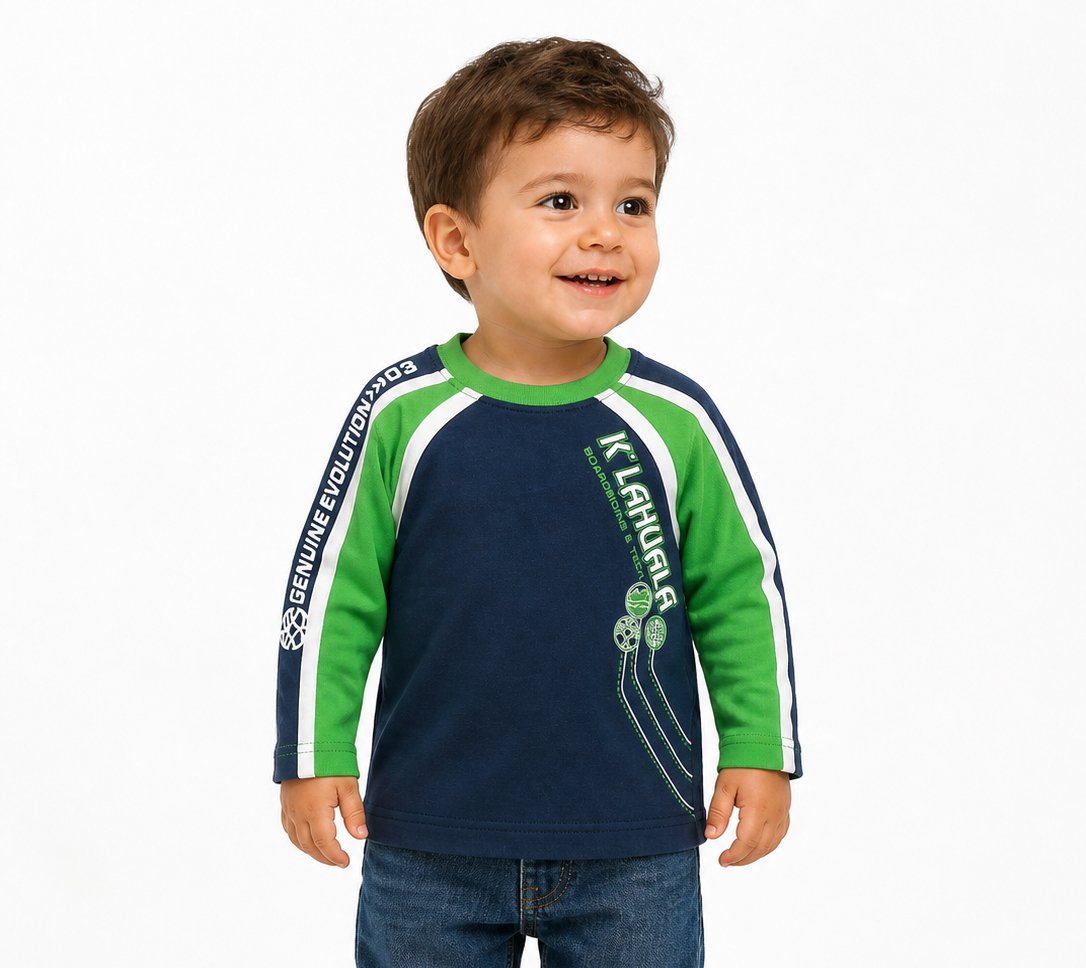 Remera Manga Larga Combinado Estampado Boardriding