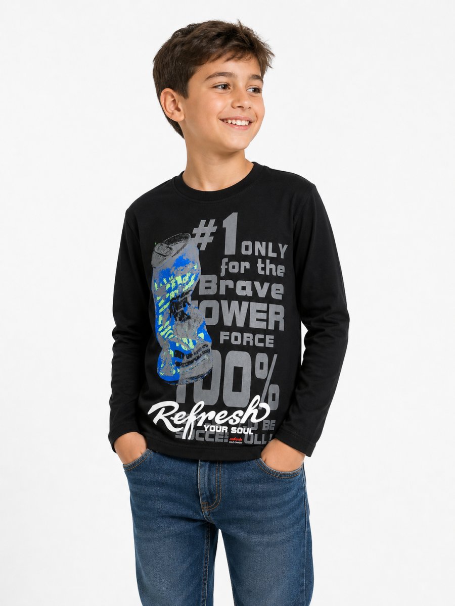 Remera Manga Larga Estampado Lata
