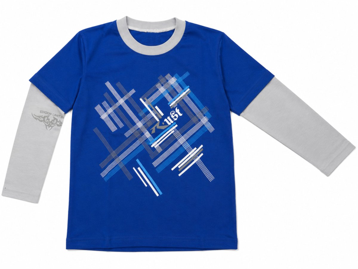 Remera Manga Larga Estampado Con Rayas