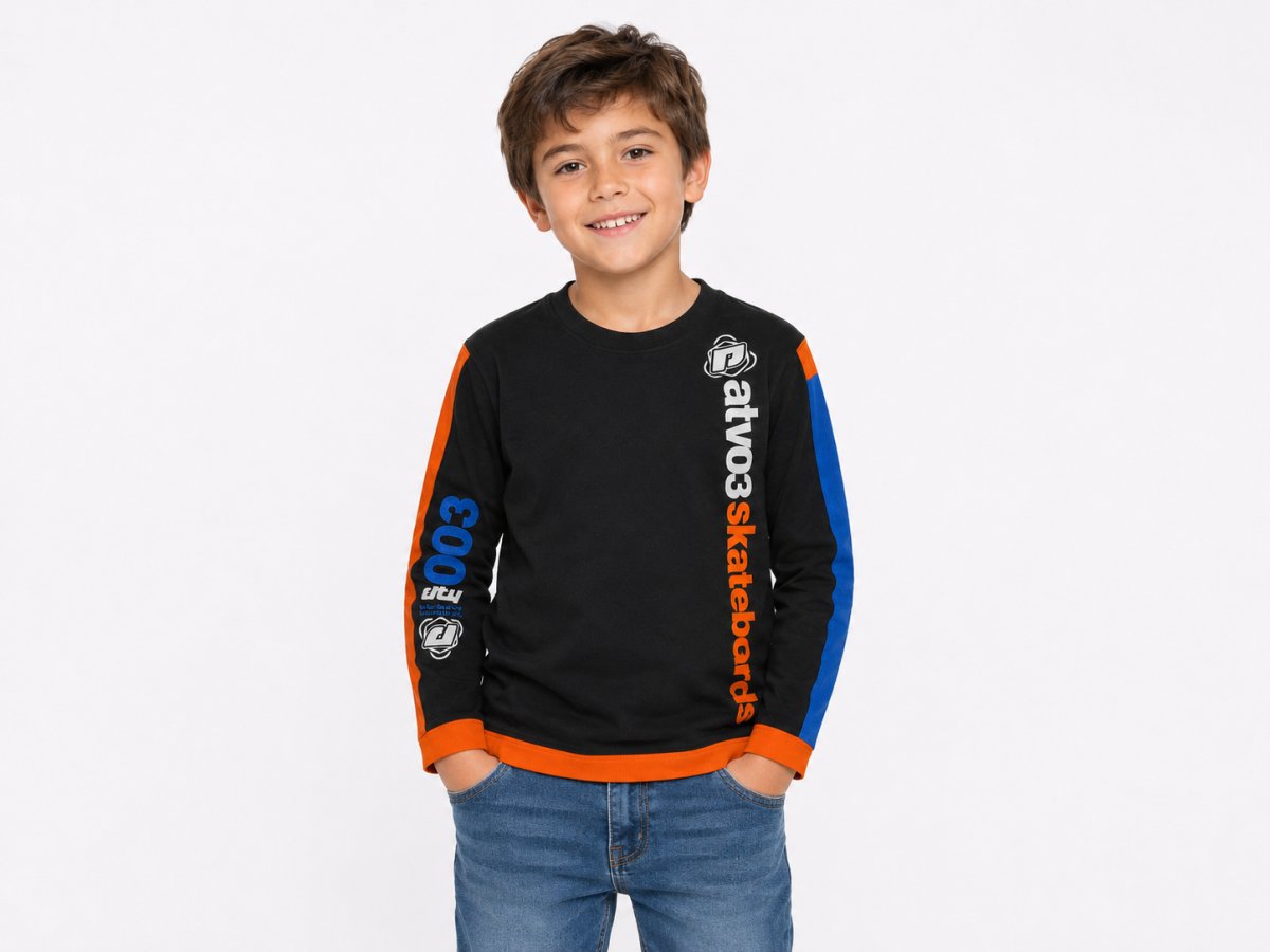 Remera Manga Larga Estampado Skateboarding