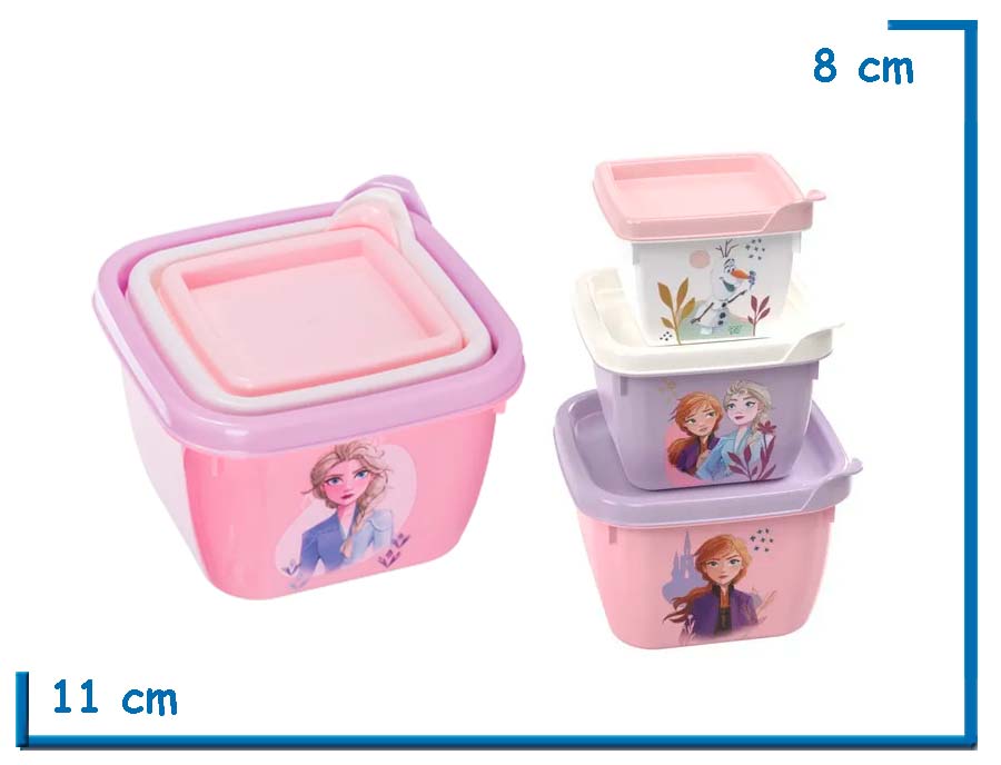 FROZEN RECIPIENTES X3 PIEZAS