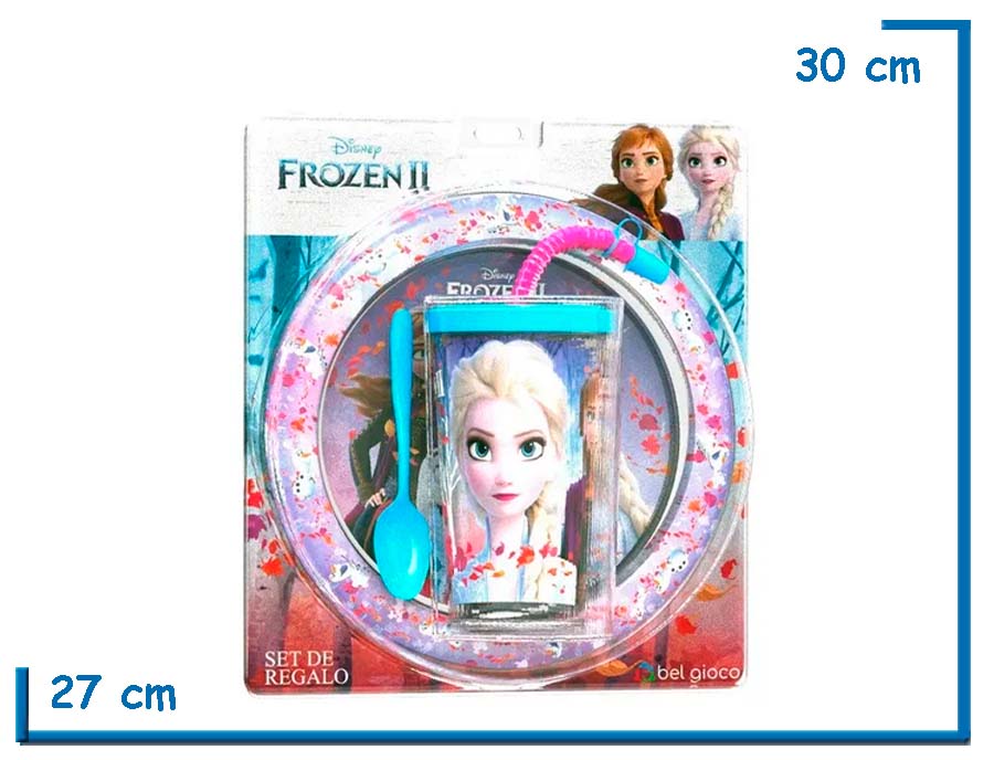 FROZEN SET DE REGALO VASO SPORT PLATO Y CUCHARA