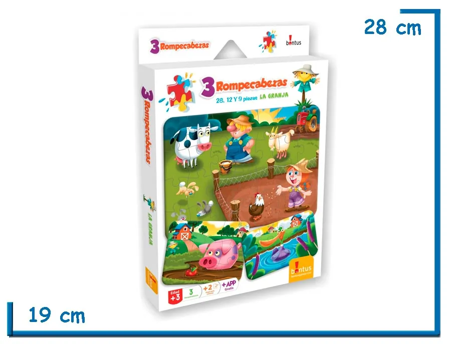 PUZZLE X3 LA GRANJA 28/12/9 PZS