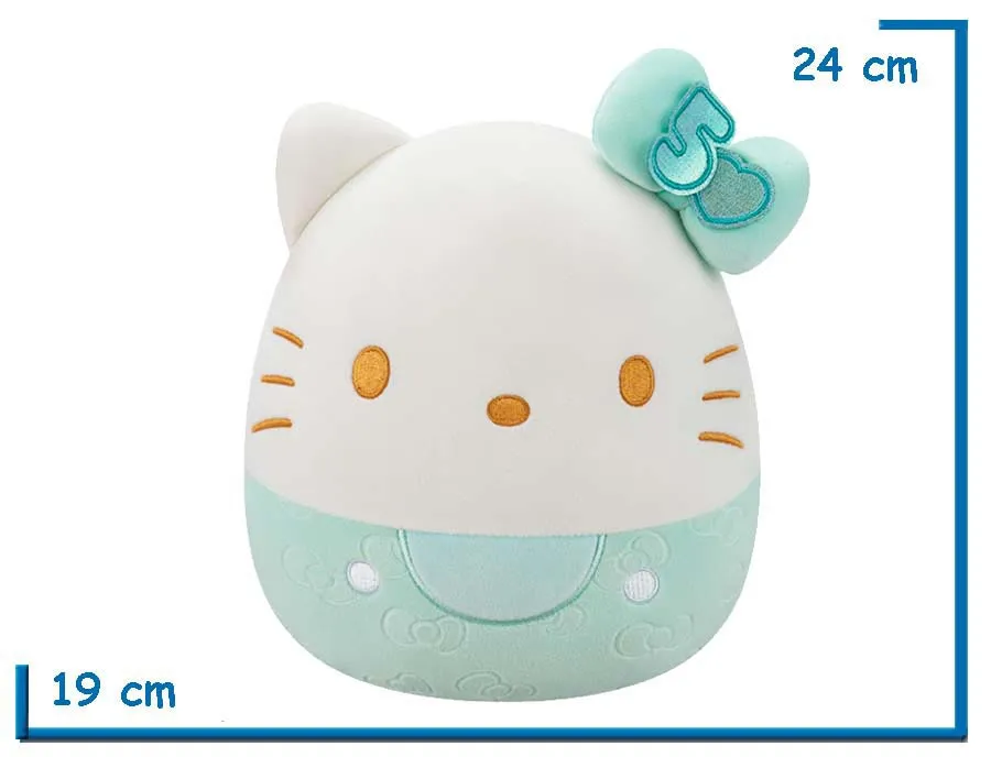 SQUISHMALLOWS HELLO KITTY TURQUESA 25CM